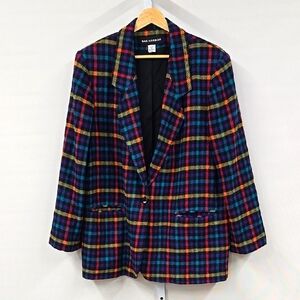 Sag Harbor Multicolor Plaid Blazer